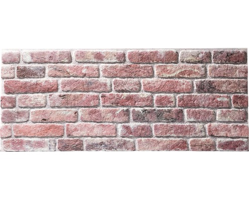 Väggtegel REBEL OF STYLES UltraLight Brick Loft röd 50x120cm Dekorativ platta med tegelstensutseende