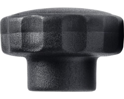 Stjärnvred DRESSELHAUS med mutter Ø55mm M6 Svart vridknapp i plast