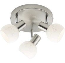 Taklampa med tre spotlights och blommönster