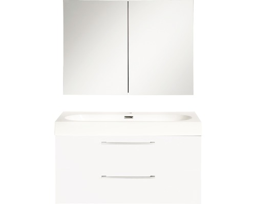 Möbelpaket DIFFERNZ somero med spegelskåp blank 800 mm 36.104.85 Möbelpaket DIFFERNZ somero med spegelskåp blank 800 mm 36.104.85