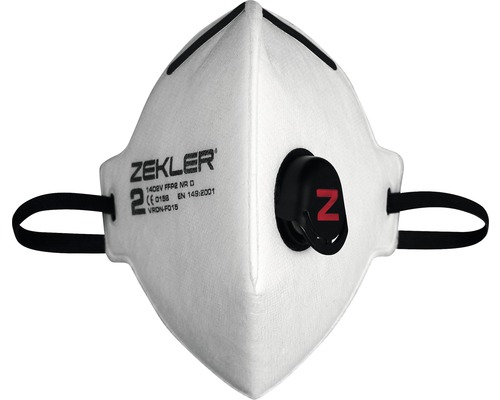 ZEKLER Halvmask filtrerande 1402V FFP2V 3-pack Zekler andningsskydd med ventil
