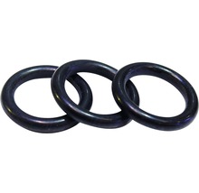 Tre O-ringar av gummi