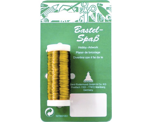 Bindtråd Ø0,35mm 50g guld Hobbytråd på spole