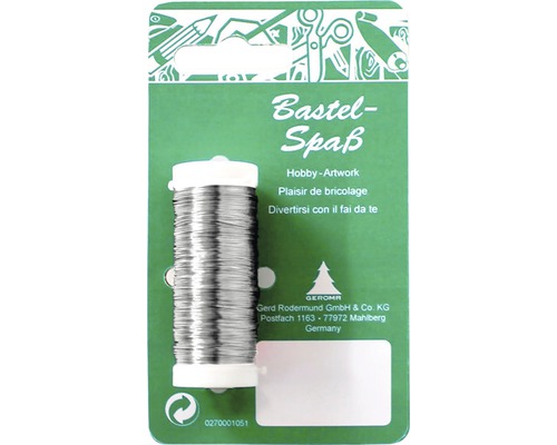 Bindtråd Ø0,35mm 50g silver Hobbytråd på spole