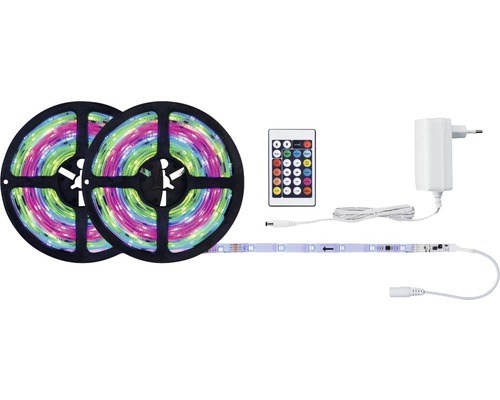 LED ljusslinga set med fjärrkontroll och strömadapter