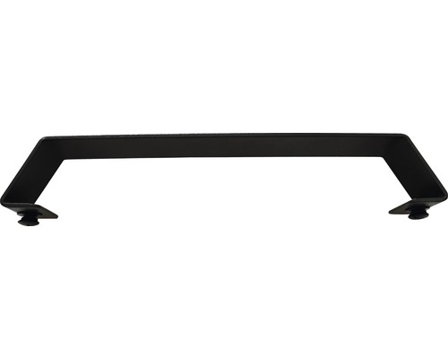 Svart fäste med skruvar