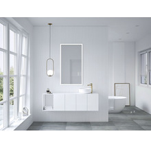 Spegel med belysning CORDIA classic line vit 65x60 cm LED