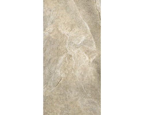 Beige golvplatta med stenutseende.