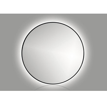 Spegel med belysning CORDIA round line svart 60cm LED
