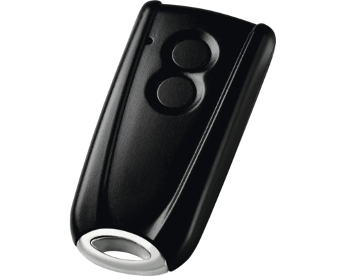 Svart fjärrkontroll för garageport med två knappar