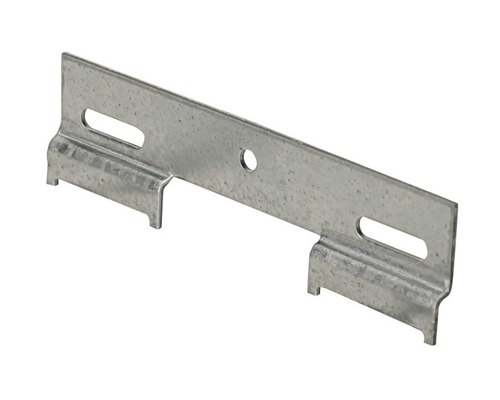 Metallfäste med utskärningar och flikar