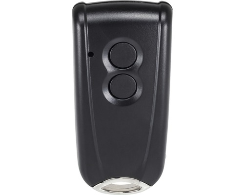 Svart fjärrkontroll med två knappar