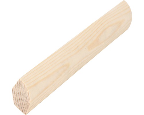 Kvartsstav furu obehandlad 12x12x2400mm Halv rundstav av trä