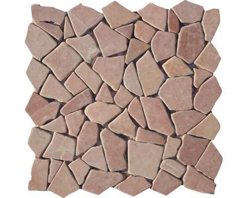 Mosaik marmor naturstenskross Rosso Verona 30,5x30,5 cm