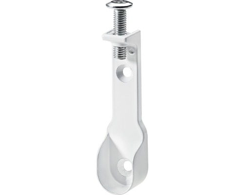 Klädstångsfäste HETTICH tak/sidfäste 15mm vit 25-pack