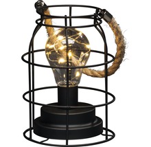 Dekorativ lampa med burdesign och integrerad glödlampa