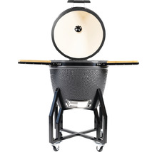Keramisk grill med lock, sidobord och underrede