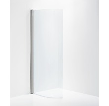 Hörnduschvägg av glas med ram
