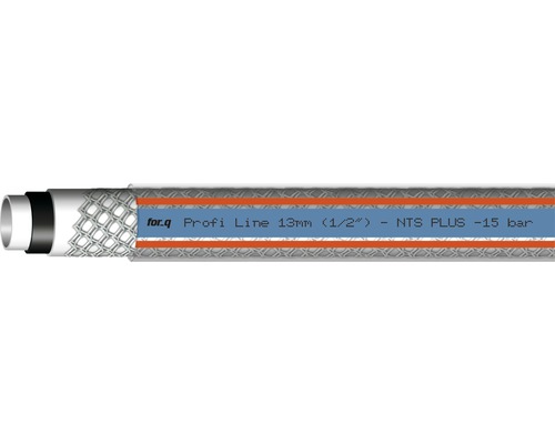 Tvärsnitt av en trädgårdsslang, 13 mm diameter, 15 bar tryck