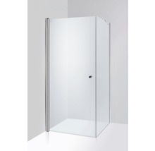 Hörndusch med transparent glas och ram