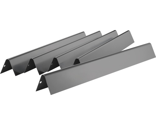 Fem grillflamskydd i metall