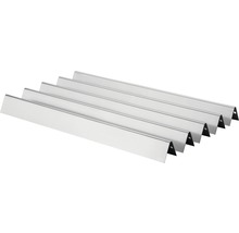 Fem silverfärgade grillaromskenor av metall
