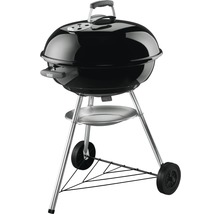 Kolgrill på hjul med förvaringshylla