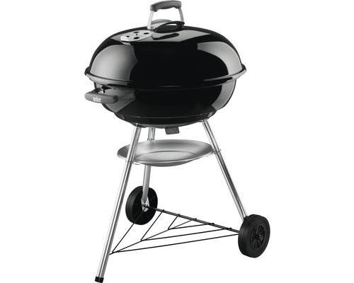 Kolgrill på hjul med förvaringshylla