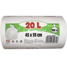 Soppåsar vita 20L 100st-thumb-0
