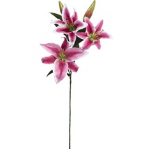 Konstgjord lilja med rosa och vita blommor