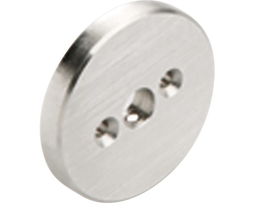 Rund möbelknopp i metall med tre hål