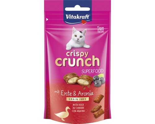 Kattgodis VITAKRAFT Crispy Crunch Anka/Aronia 60g Vitakraft Crispy Crunch Superfood kattgodis med anka och aronia, spannmålsfritt