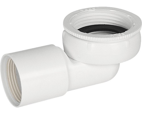 FALUPLAST Vinkel 32 mm x G32/40 x 90° 8571691 Vit vattenlås vinkel med gänga för sanitära applikationer
