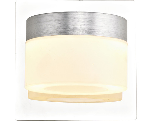 Vägglampa av metall och glas