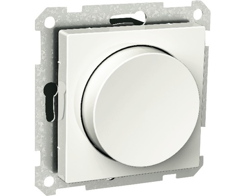 Transisitordimmer SCHNEIDER ELECTRIC Exxact 40-1000W infällt vrid vit, 1370604 Rotationsdimmer för väggmontering