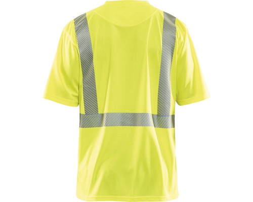 Gul varsel t-shirt med reflexband på ryggen