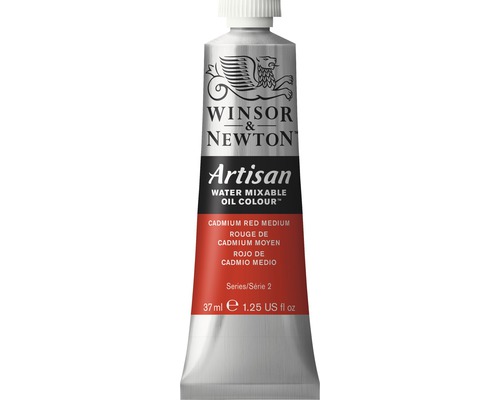 Vattenlöslig oljefärg WINSOR&NEWTON Artisan Oil Nr 099 röd 37ml Winsor & Newton Artisan vattenblandbar oljefärg kadmiumröd medium, 37 ml tub