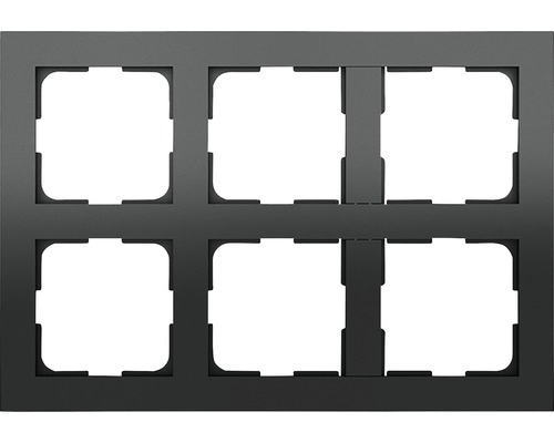 Kombinationsram ELKO Plus 3x2-fack svart, 1848795