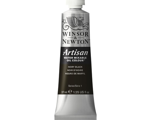 Vattenlöslig oljefärg WINSOR&NEWTON Artisan Oil Nr 331 svart 37ml Winsor & Newton Artisan vattenblandbar oljefärg elfenbenssvart i en 37 ml tub