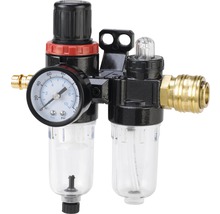 Tryckluftsunderhållsenhet med manometer och filter