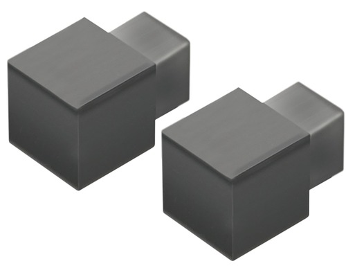 Ändstycke DURAL Squareline PVC svart 11mm