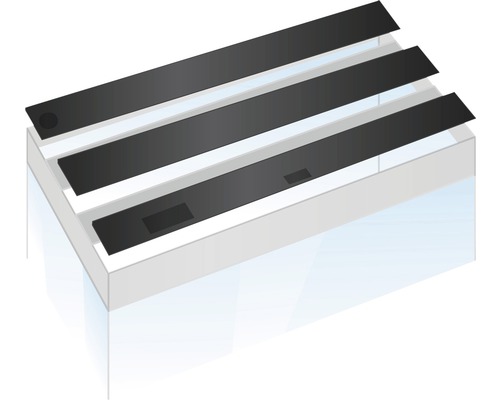 Akvarielock med tre täckplåtar