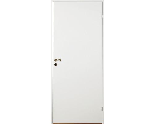 Vit innerdörr med dörrhandtag