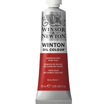 Winsor & Newton Winton oljefärg kadmiumröd djup nyans i en 37 ml tub