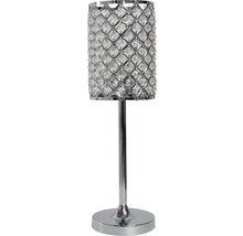 Dekorativ bordslampa med kristalldesign