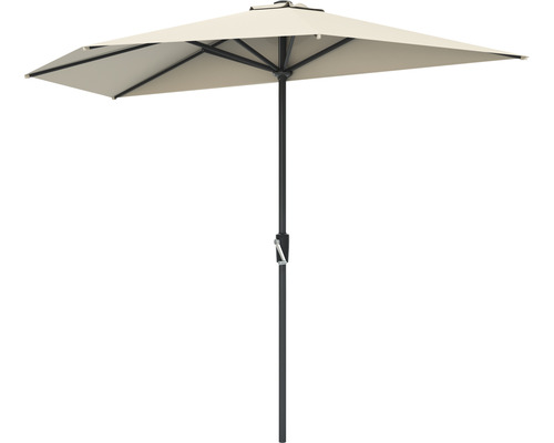 Balkongparasoll SOLUNA Bordeaux halvrund Ø270cm ecru Balkongparasoll SOLUNA Bordeaux halvrund Ø270cm ecru