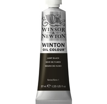 Winsor & Newton Winton oljefärg lampsvart i en 37 ml tub