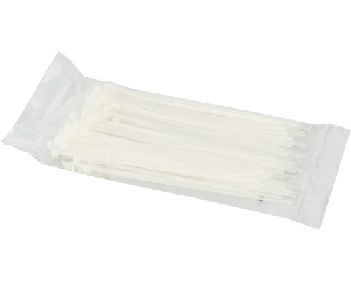 Buntband HAUPA transparent 190x4,8mm 100 styck Förpackning med vita buntband