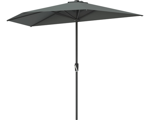 Balkongparasoll SOLUNA Bordeaux halvrund 270cm mörkgrå Balkongparasoll SOLUNA Bordeaux halvrund 270cm mörkgrå