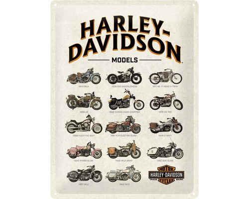 Plåtskylt NOSTALGIC ART Harley Models 30x40cm